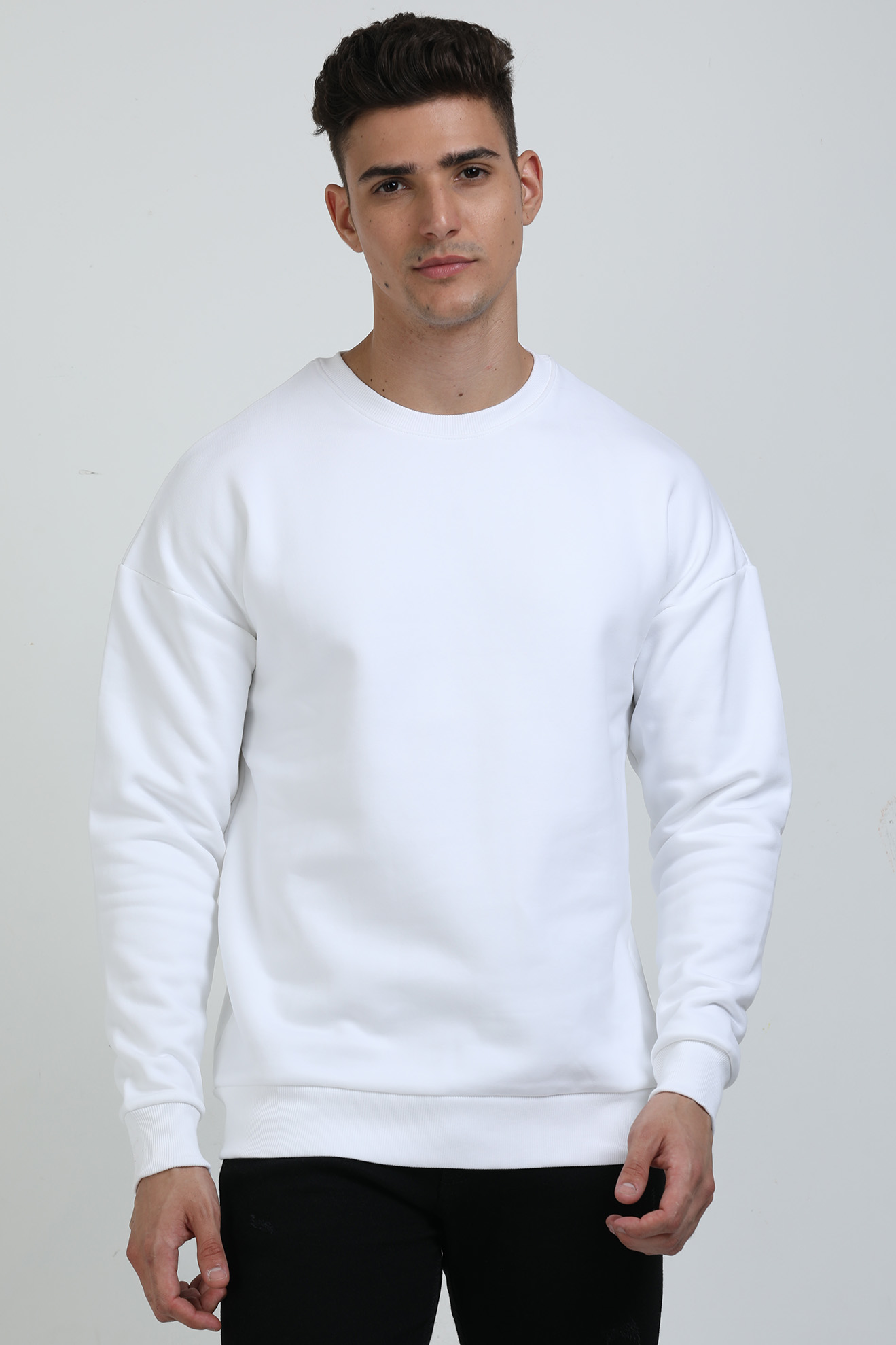 Men oversized Sweatshirt White