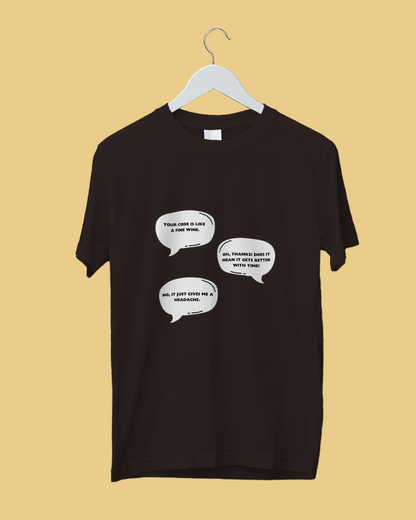 Sarcastic Coder T-Shirt | Fine Wine