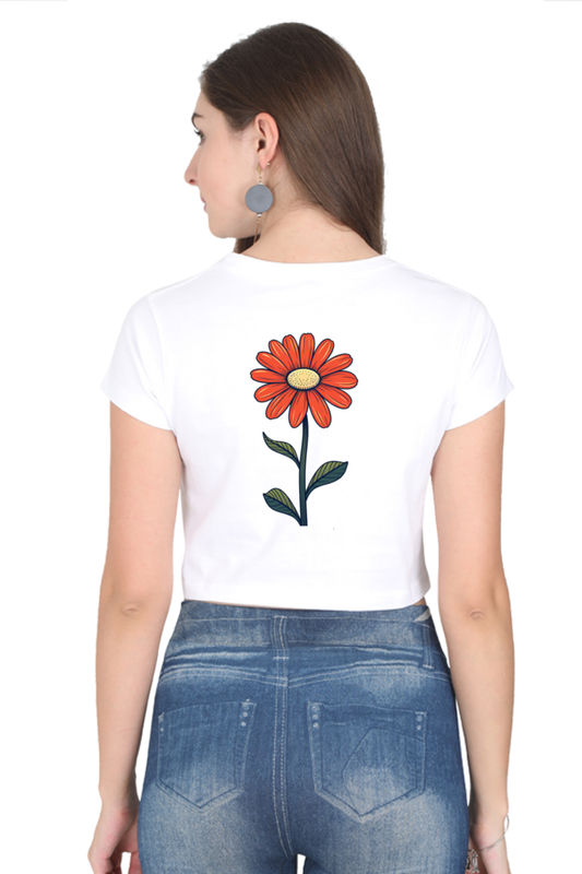 Female Crop Top with Flower