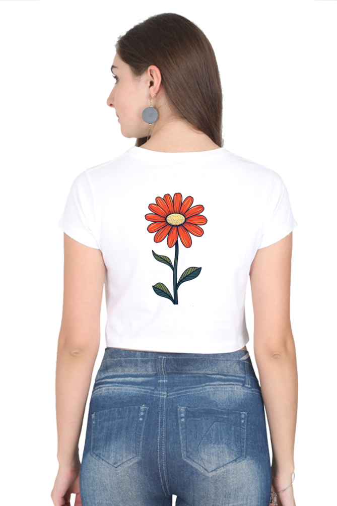 Female Crop Top with Flower