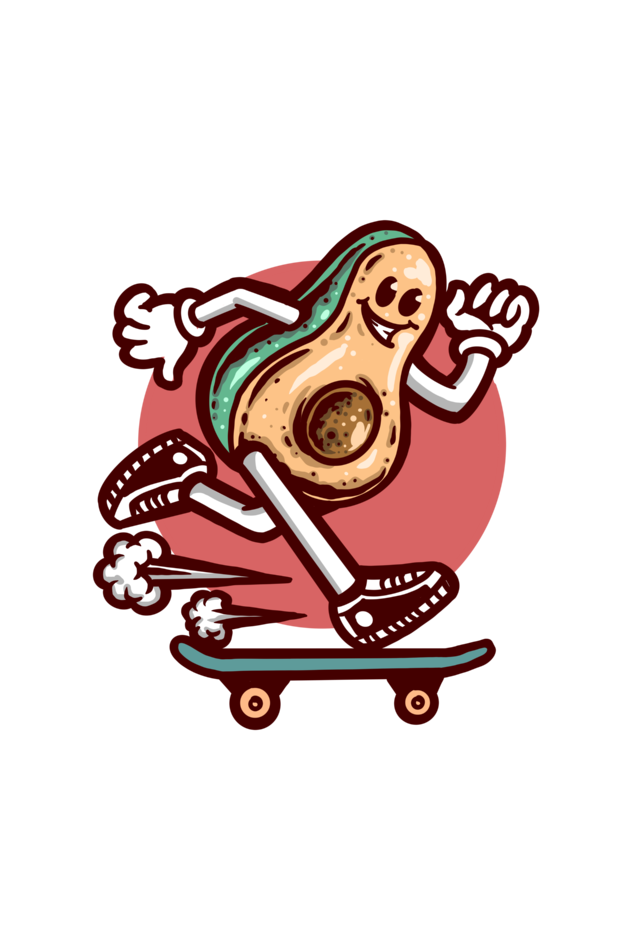Oversized | Skating Avocado